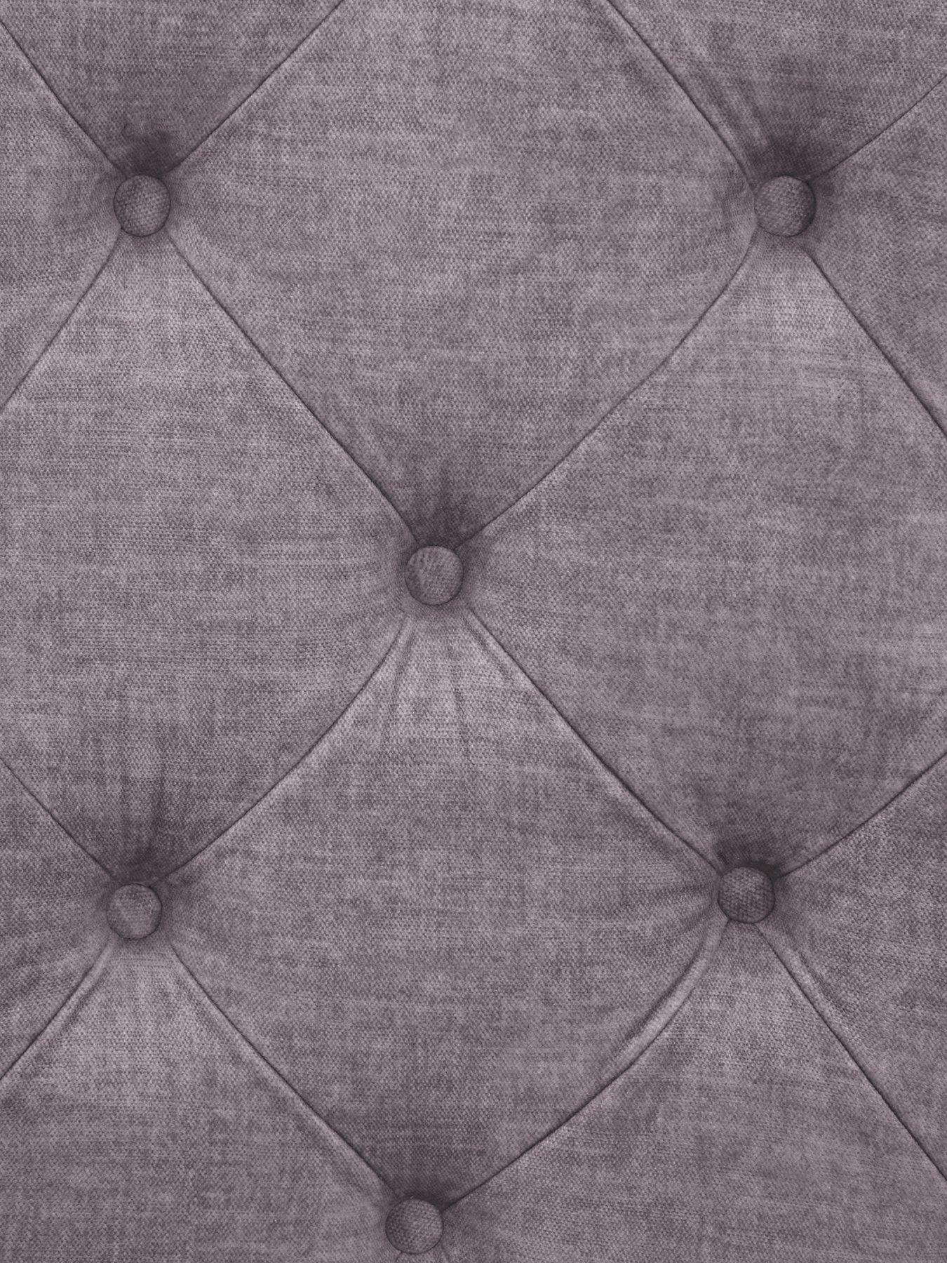 Image 4 of 7 of The Very Collection Laura Chesterfield&nbsp;Fabric Footstool - Grey&nbsp;- FSC&reg; Certified