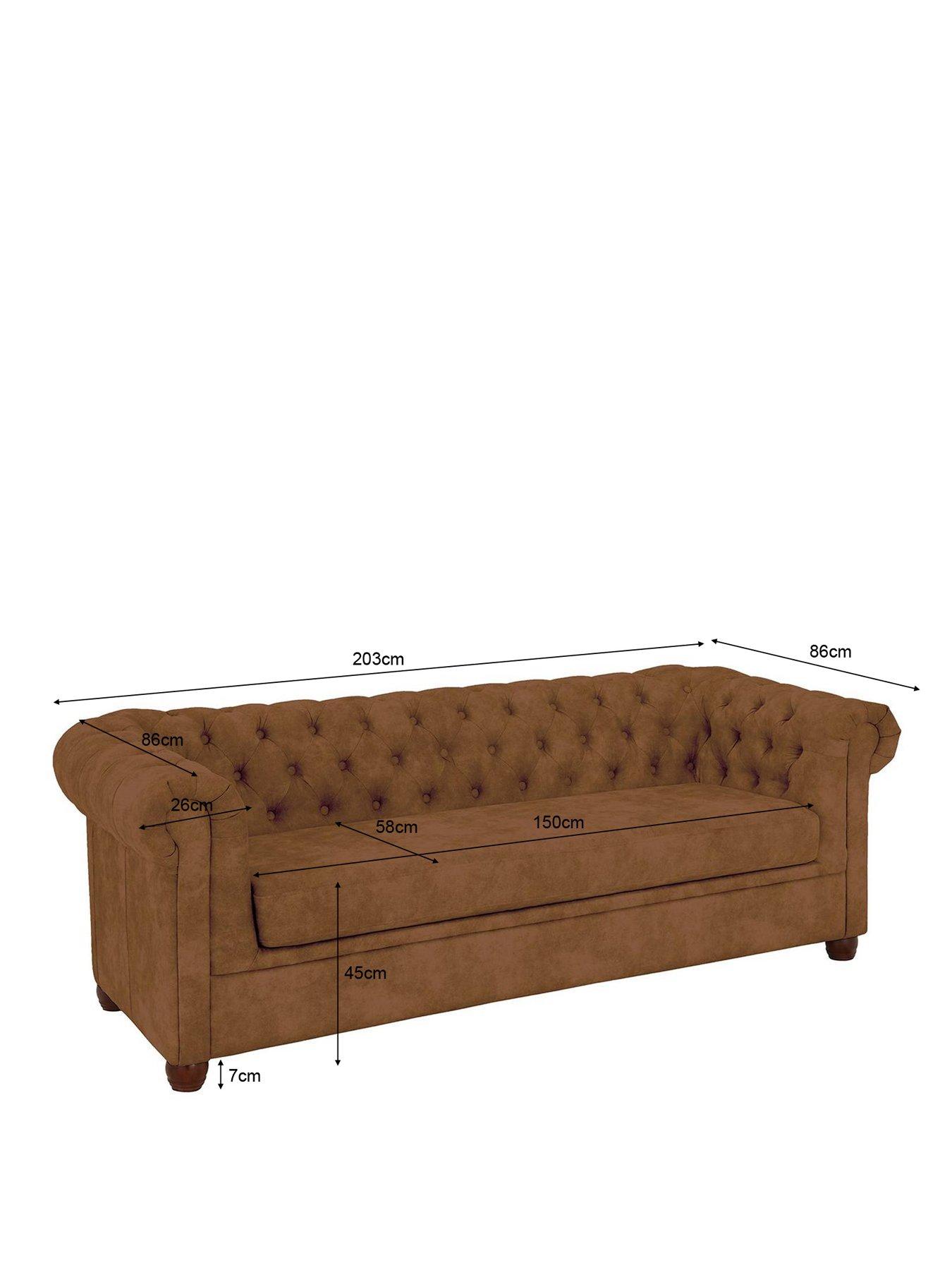 Image 5 of 6 of The Very Collection Chester&nbsp;Leather Look 3 Seater Sofa - Chocolate&nbsp;- FSC&reg; Certified