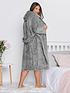  image of yours-clothing-honeycomb-hooded-robe-grey
