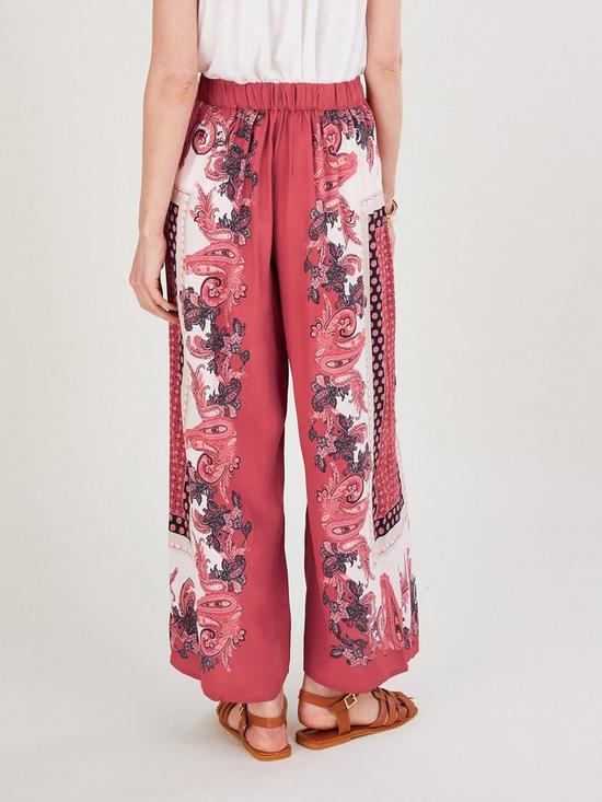 stillFront image of monsoon-garnet-placement-scarf-print-trousers