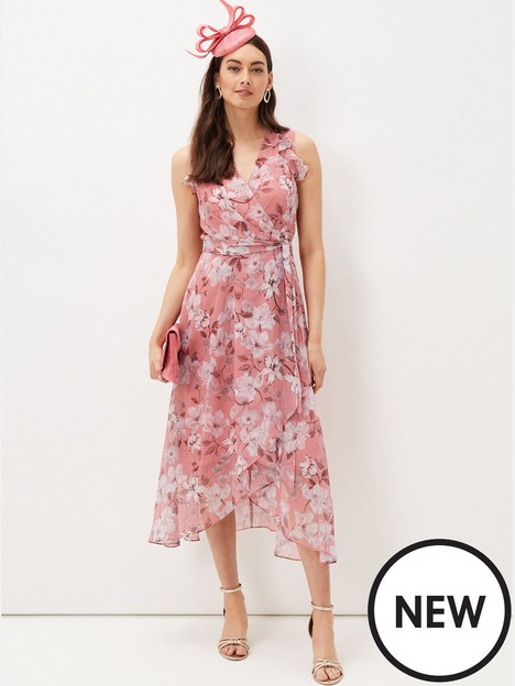 phase-eight-phase-8-rubith-tiered-skirt-dress-pinkmulti