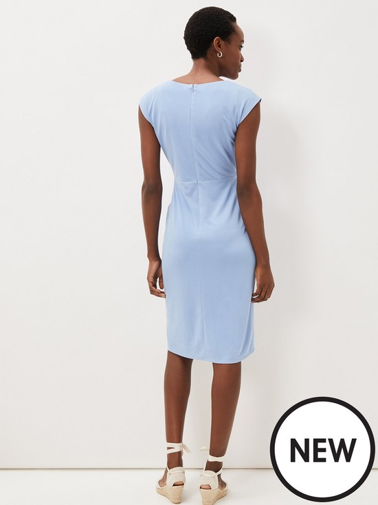 stillFront image of phase-eight-adelaide-tie-front-dress-pale-blue
