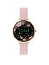  image of reflex-active-series-3-smart-watch-with-floral-detail-colour-screen-crown-navigation-and-nude-pink-strap