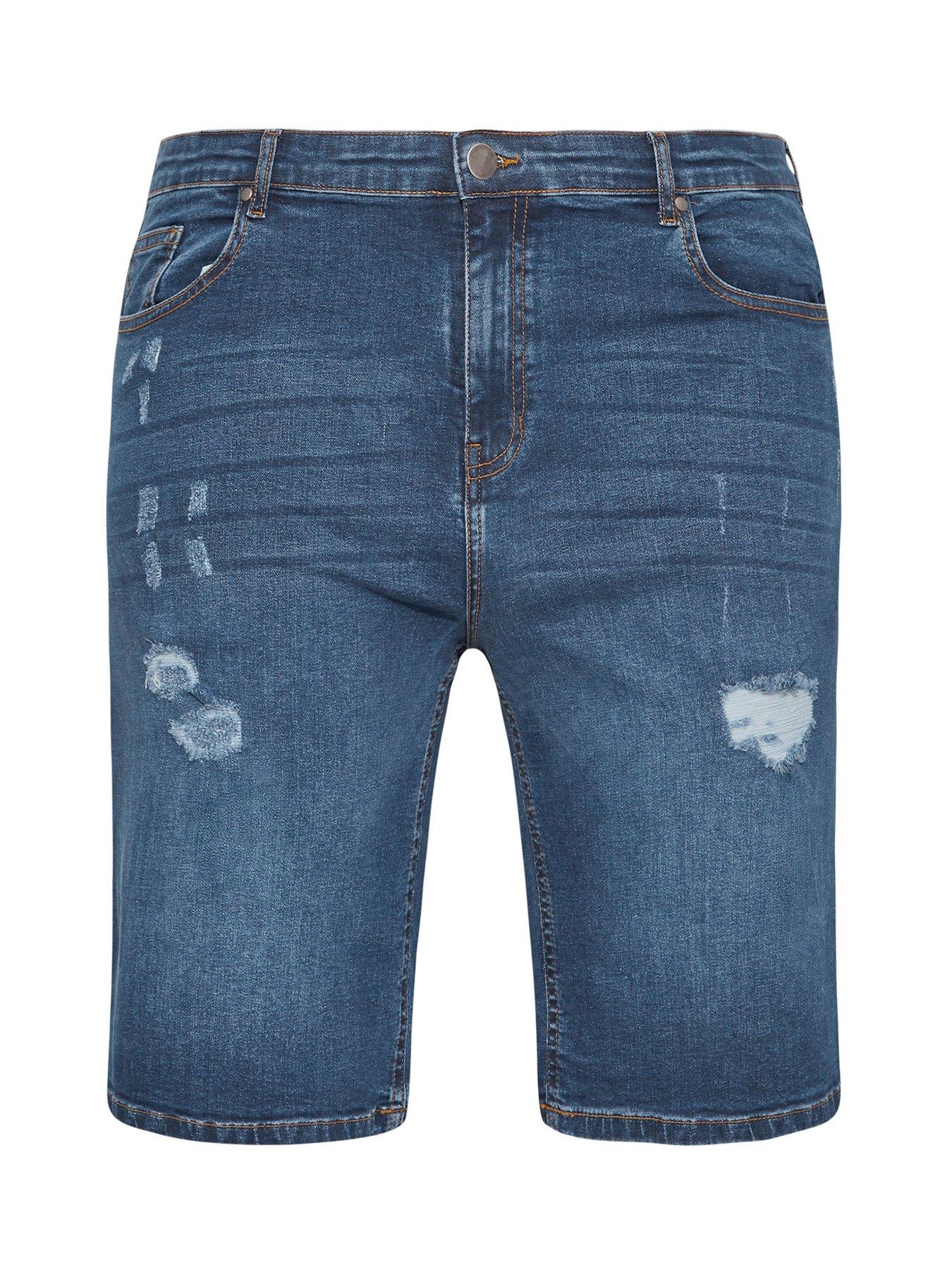 badrhino-ripped-denim-shorts-blue