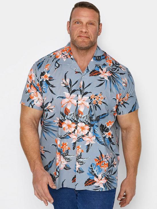 front image of badrhino-floral-shirt