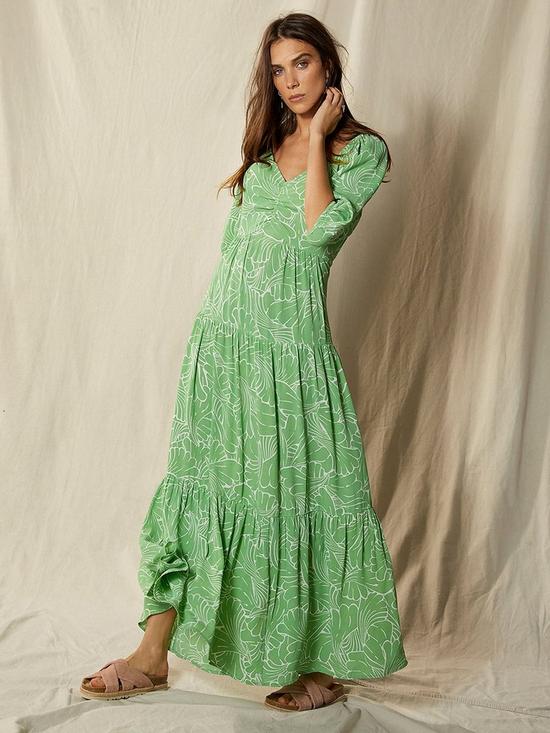 front image of mint-velvet-lucy-print-boho-maxi-dress