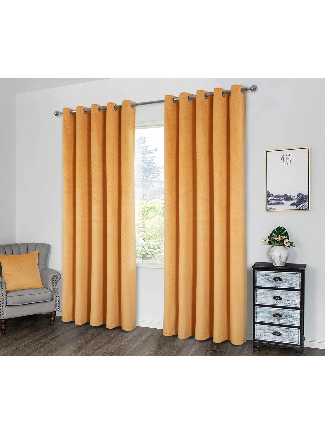 Very Home Thermal Velour Eyelet Lined Curtains