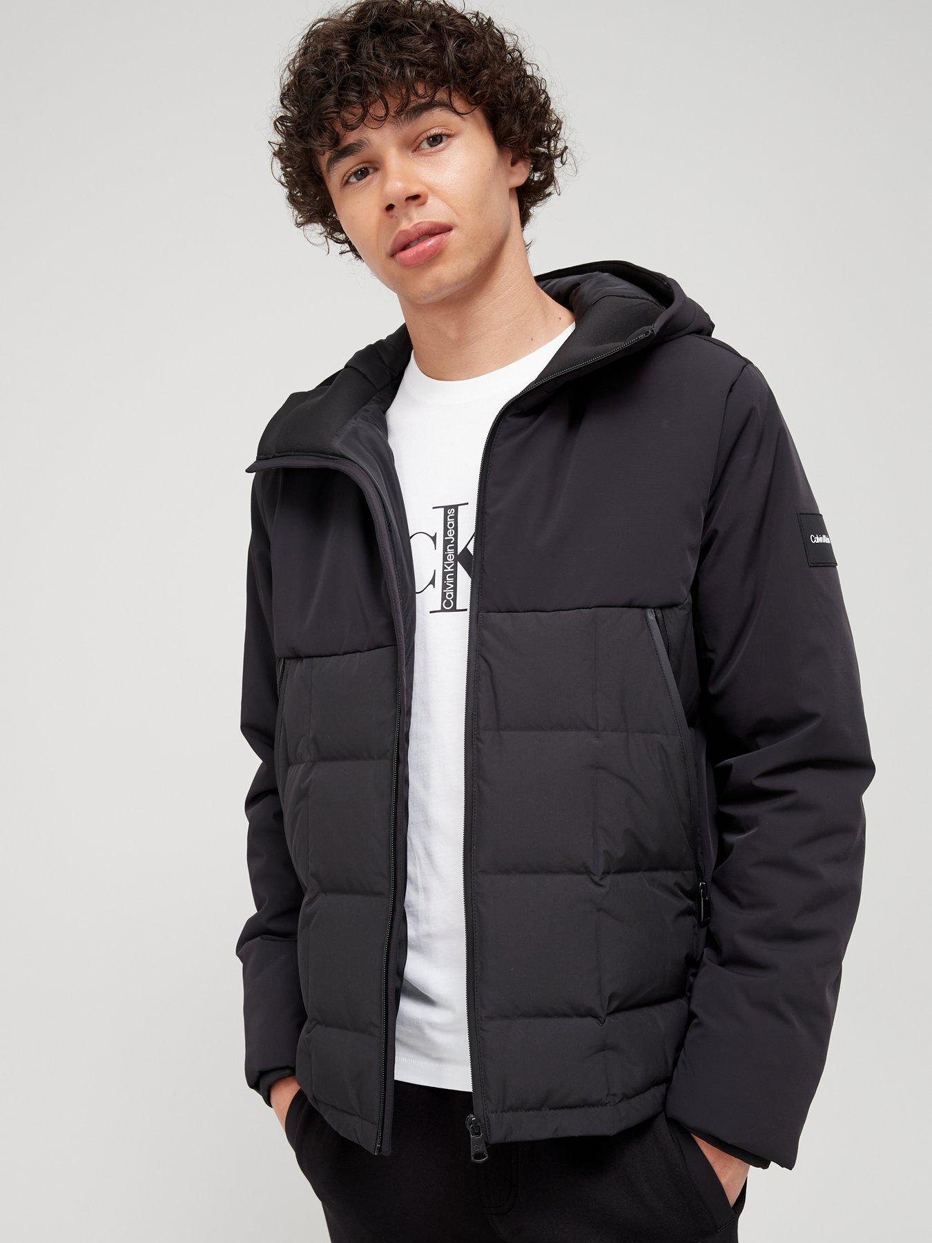 front image of calvin-klein-mix-media-zip-through-hoodie-blacknbsp