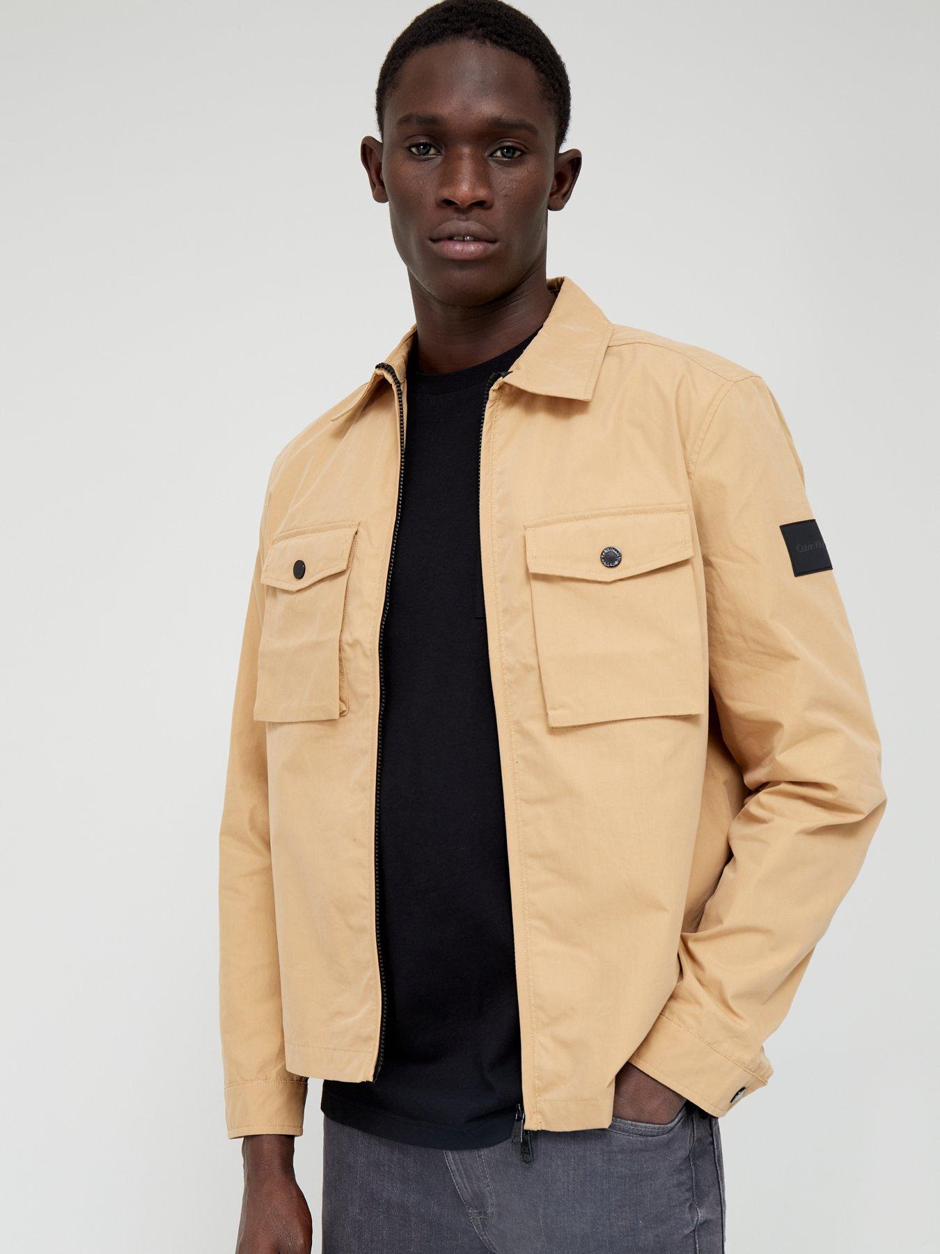 Calvin Klein Light Overshirt Jacket Khaki littlewoods