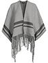  image of v-by-very-stripe-detail-woven-wrap-greyblack