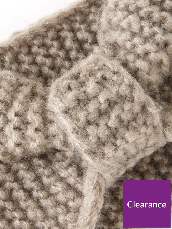 back image of v-by-very-knitted-headband-taupe