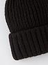  image of everyday-rib-knit-beanie-with-faux-fur-pom-black