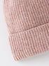  image of everyday-rib-knit-beanie-with-faux-fur-pom-pink