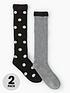  image of everyday-welly-socks-2-pack-mono