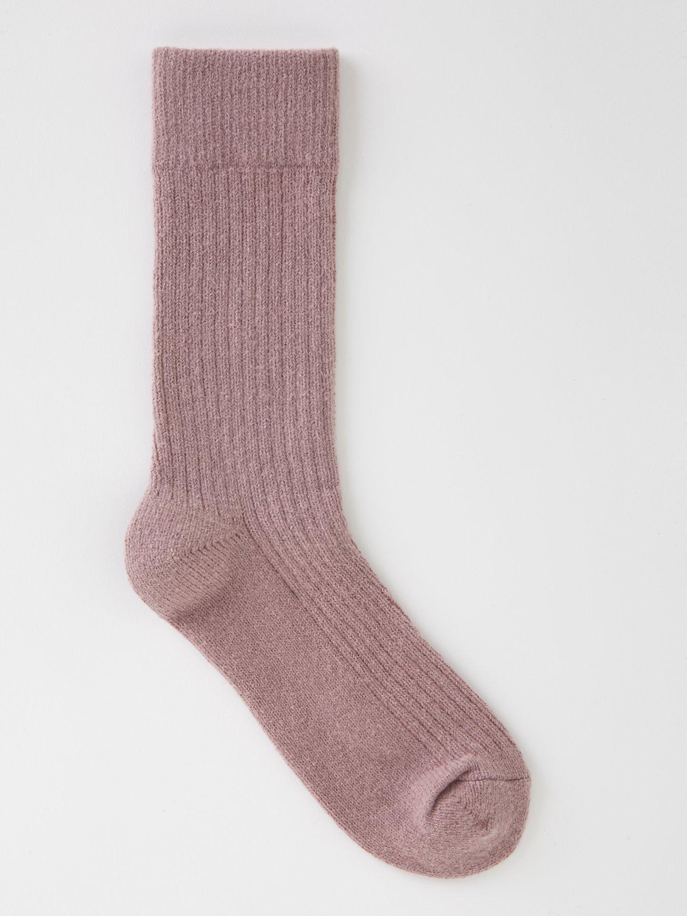 stillFront image of everyday-soft-rib-lounge-sock-2-packnbsp--pinklilac