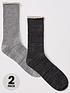  image of everyday-casual-rib-lounge-sock-2-packnbsp--grey