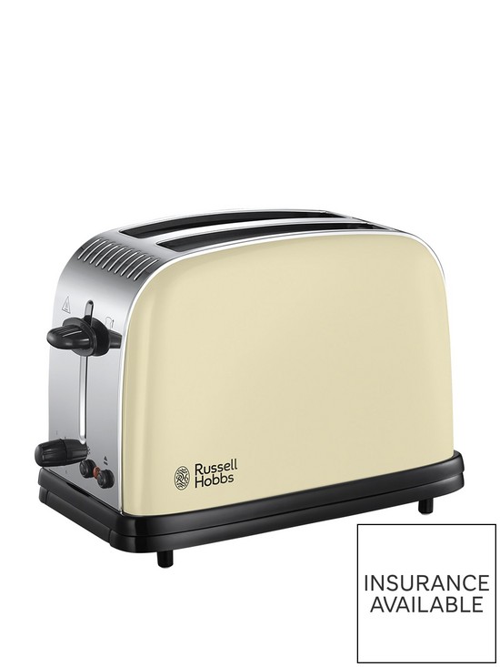 front image of russell-hobbs-2-slice-toaster-stainless-steel-cream-liftamplook
