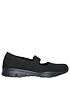  image of skechers-seager-power-hitter-wide-fit-ballerina-shoes-black