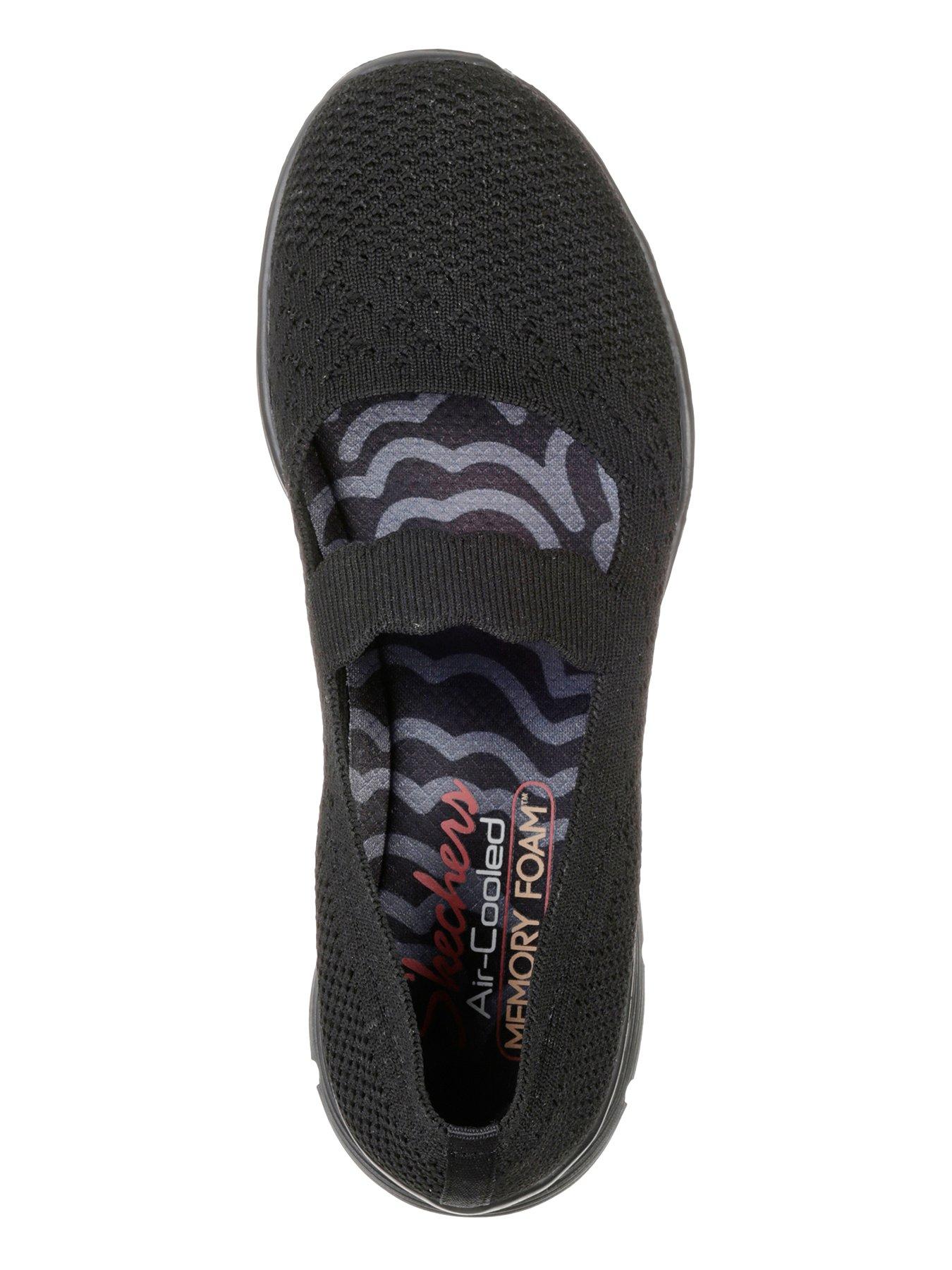 Skechers Seager Power Hitter Wide Fit Ballerina Shoes Black littlewoods