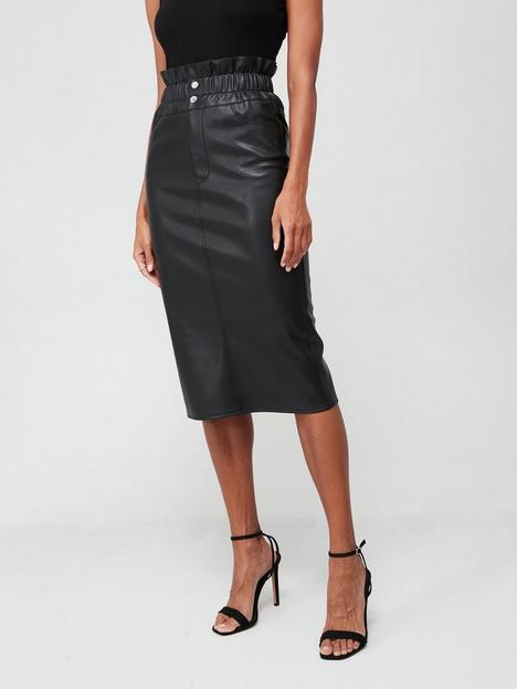 v-by-very-paperbag-pu-midi-skirt-black