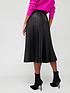  image of v-by-very-pu-pleated-midi-skirt-black
