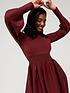  image of ted-baker-naydine-balloon-sleeve-fitted-skate-dress-purple