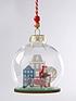  image of set-of-3-8-cm-dome-christmasnbspbaubles-with-house-scenes