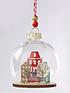  image of set-of-3-8-cm-dome-christmasnbspbaubles-with-house-scenes
