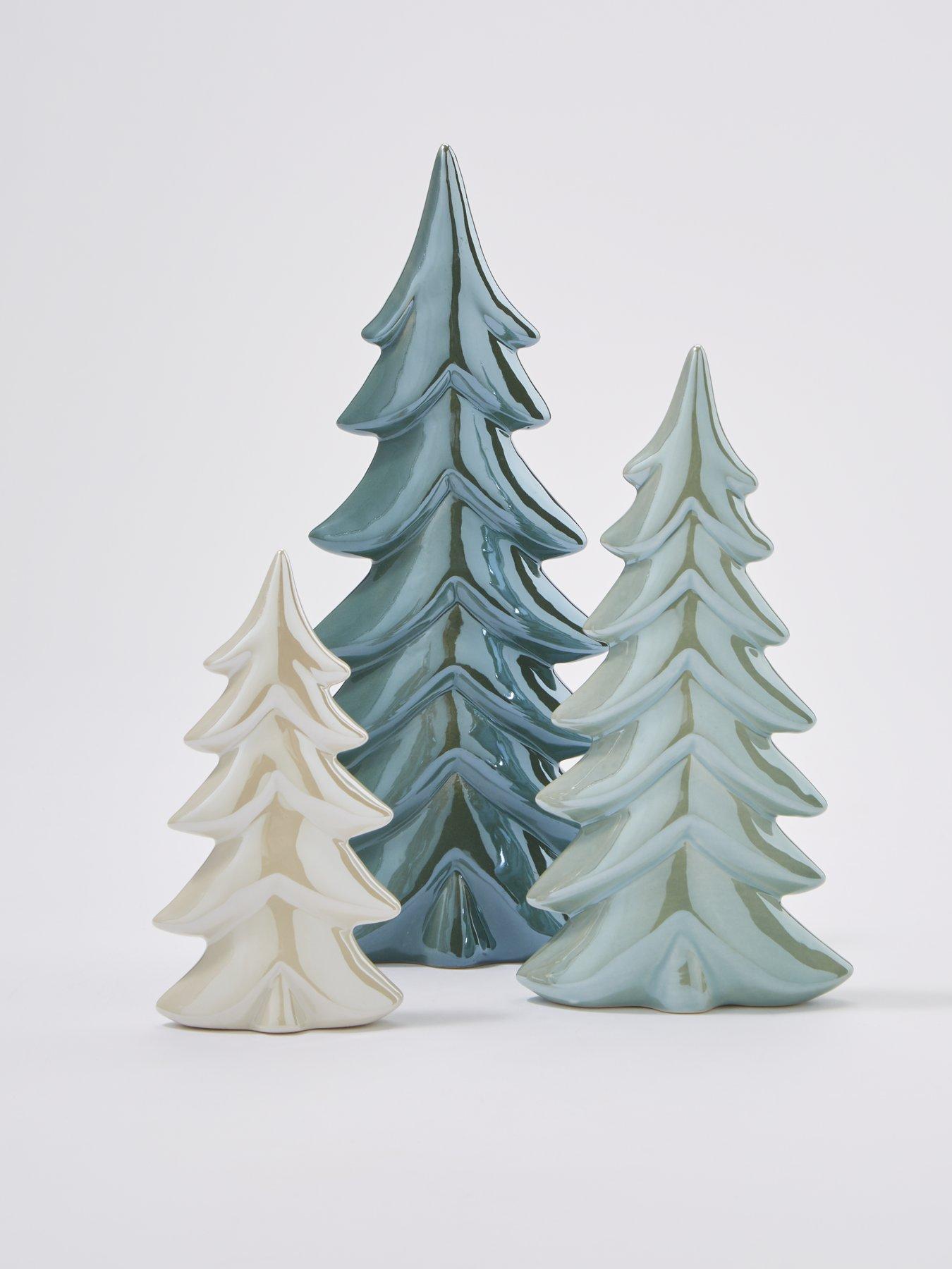 Very Home Set of 3 Ceramic Christmas Trees