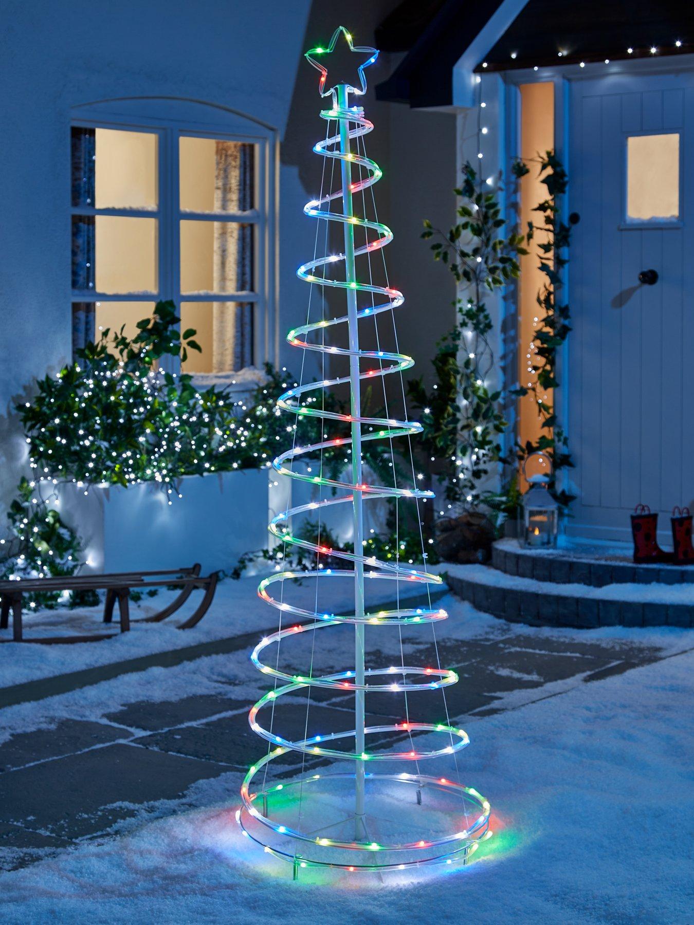 Hanwoll Pixel Spiral L5FT 6FT LED Christmas Tree Rope Light with