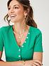  image of michelle-keegan-button-detail-rib-top-green