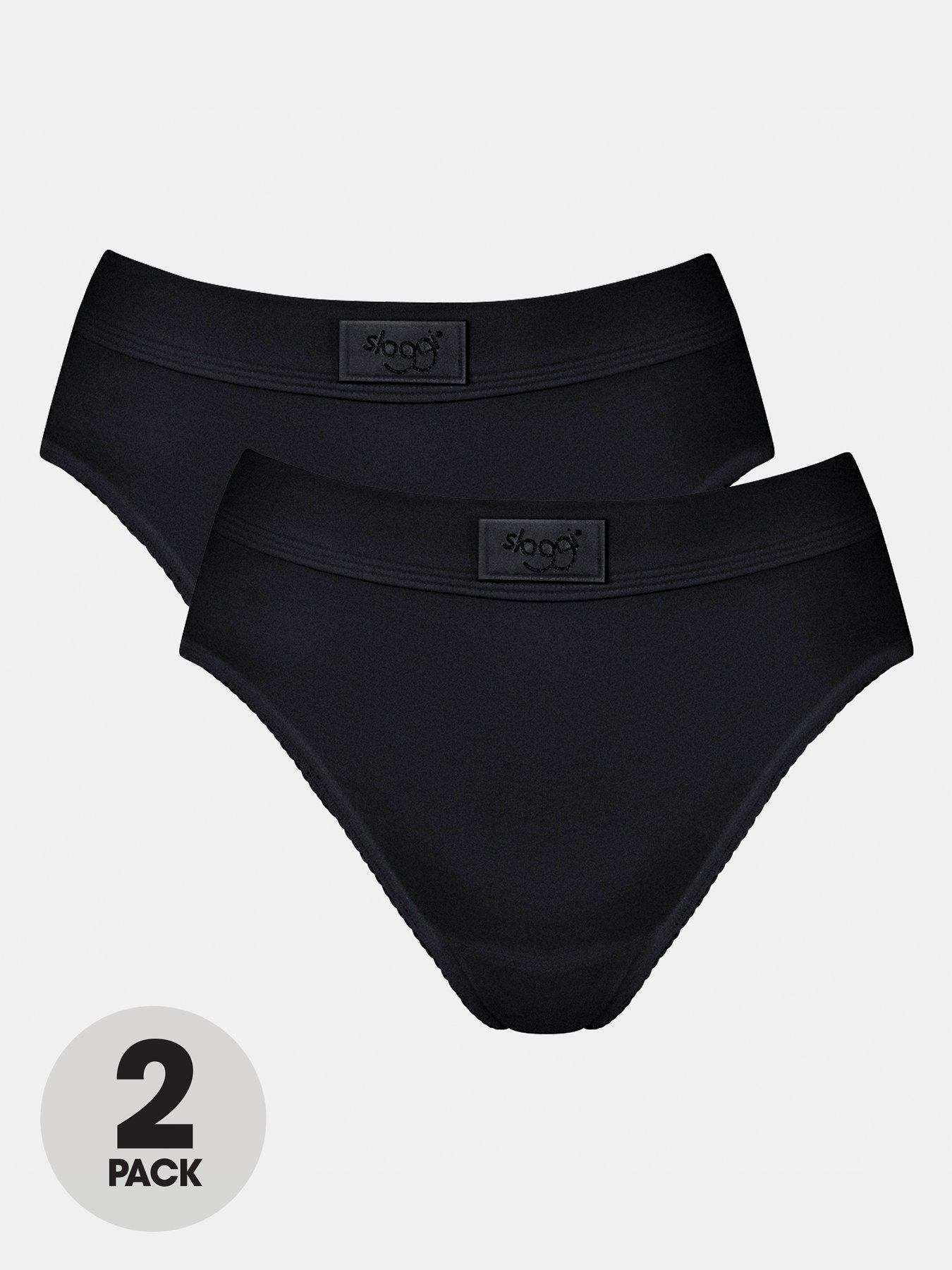 Image 1 of 4 of Sloggi Double Comfort Tai 2 Pack - Black