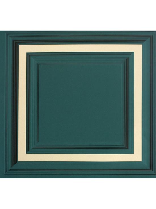 front image of arthouse-stately-panel-emerald-wallpaper