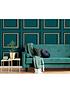  image of arthouse-stately-panel-emerald-wallpaper