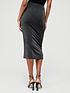  image of v-by-very-metallic-ruffle-midi-skirt-black