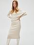  image of millie-mackintosh-x-very-off-the-shoulder-textured-midi-dress-oatmeal