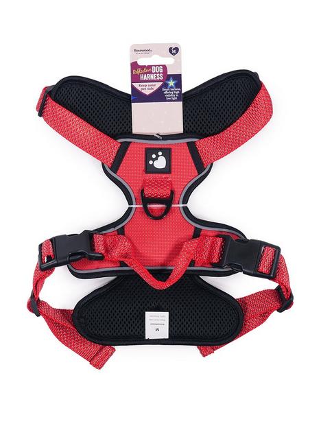 rosewood-reflective-dog-harness--nbspmedium-red