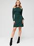  image of v-by-very-stud-detail-knitted-mini-dress-green