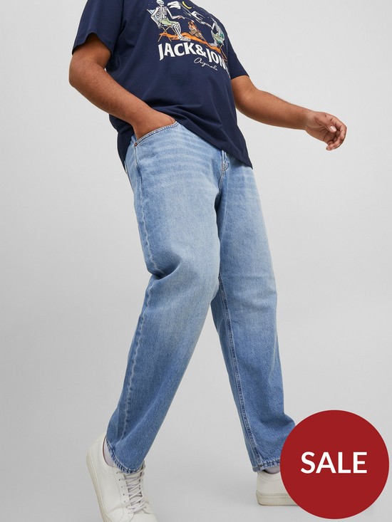 front image of jack-jones-jack-amp-jones-big-amp-tall-mike-comfort-fit-jeans-light-blue