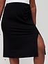  image of v-by-very-curve-ruched-side-split-jersey-skirt-black