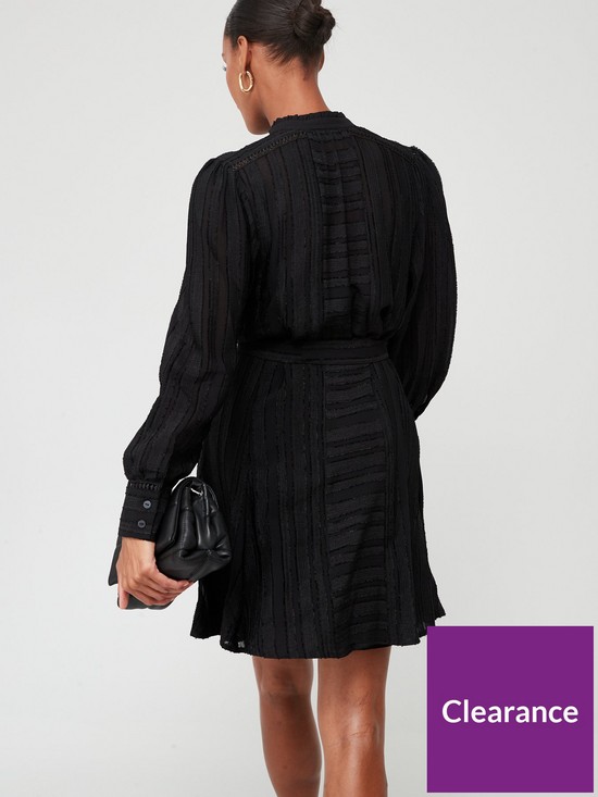 stillFront image of v-by-very-lace-insert-shirt-mini-dress-black