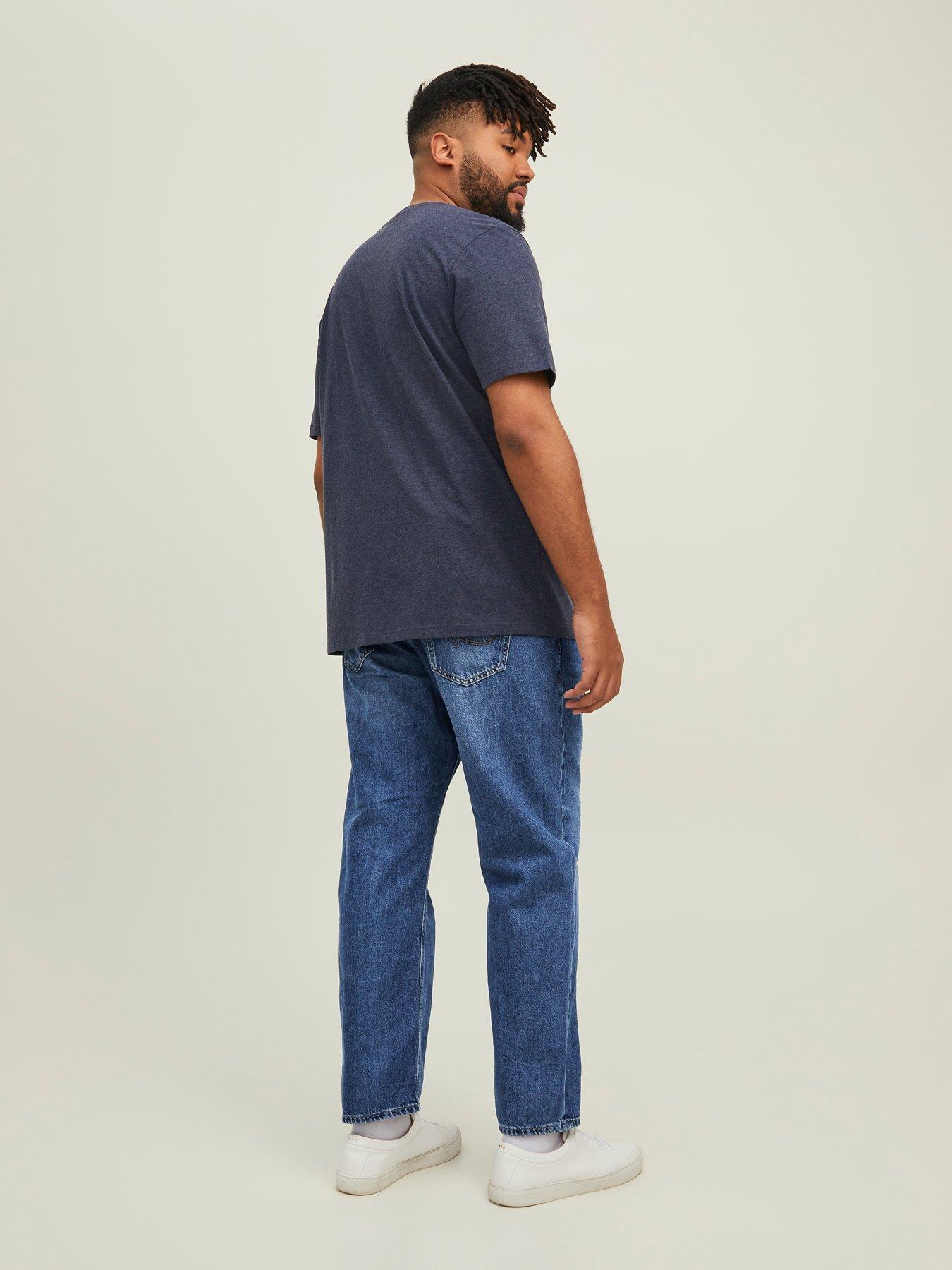 stillFront image of jack-jones-jack-amp-jones-big-amp-tall-mike-comfort-fit-jeans-mid-blue