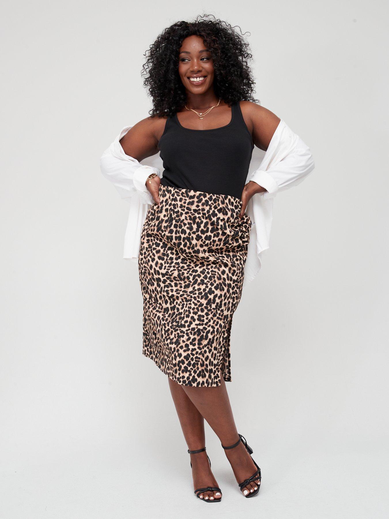 Ruched side jersey clearance skirt