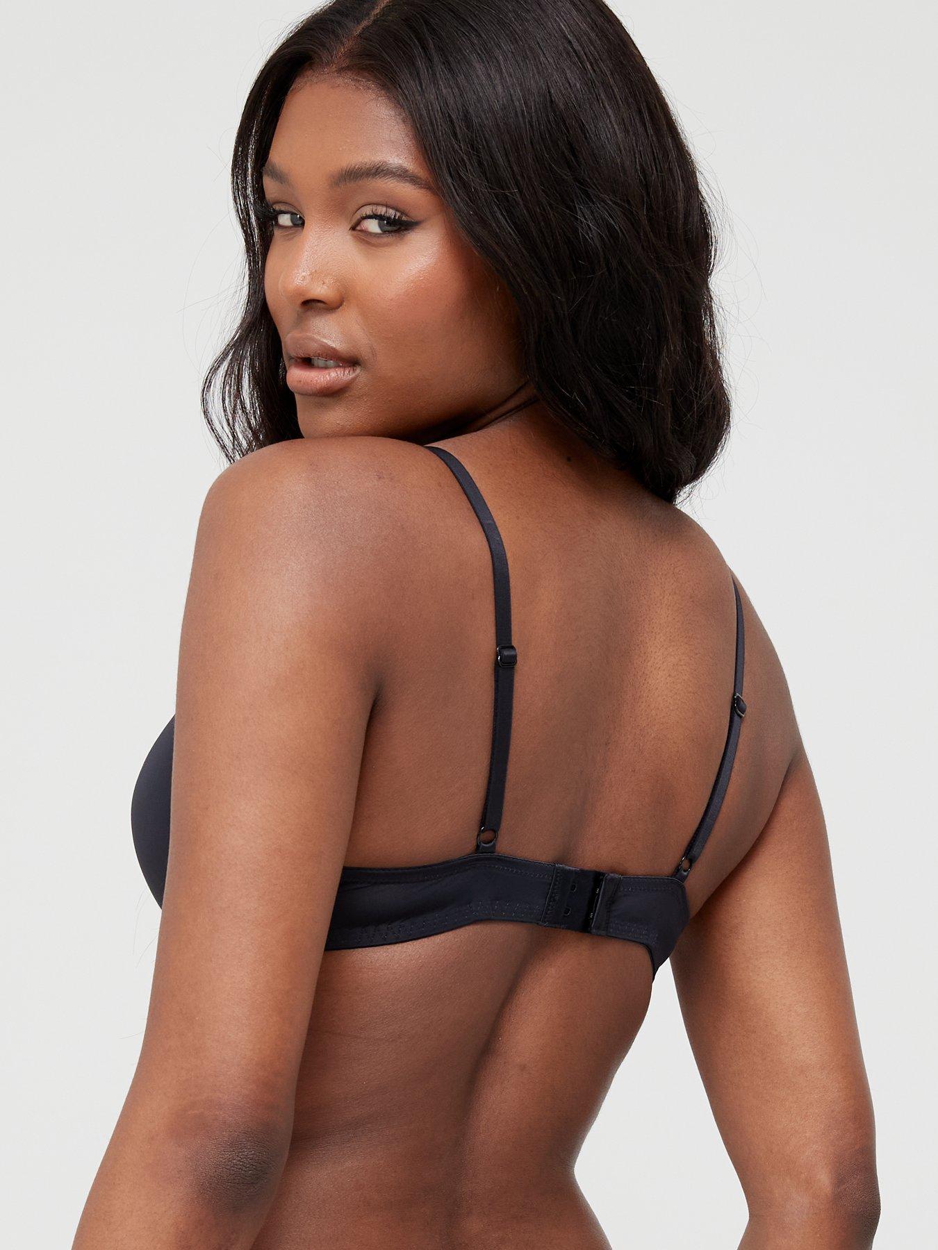 Rosa Lace Push Up Plunge - Black