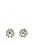  image of created-brilliance-hazel-created-brilliance-9ct-yellow-gold-057ct-lab-grown-diamond-cluster-earrings