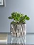  image of very-home-silver-faceted-planter