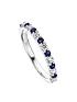  image of created-brilliance-odette-created-brilliance-9ct-white-gold-created-sapphire-and-025ct-lab-grown-diamond-eternity-ring