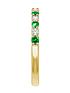  image of created-brilliance-odette-created-brilliance-9ct-yellow-gold-created-emerald-and-025ct-lab-grown-diamond-eternity-ring