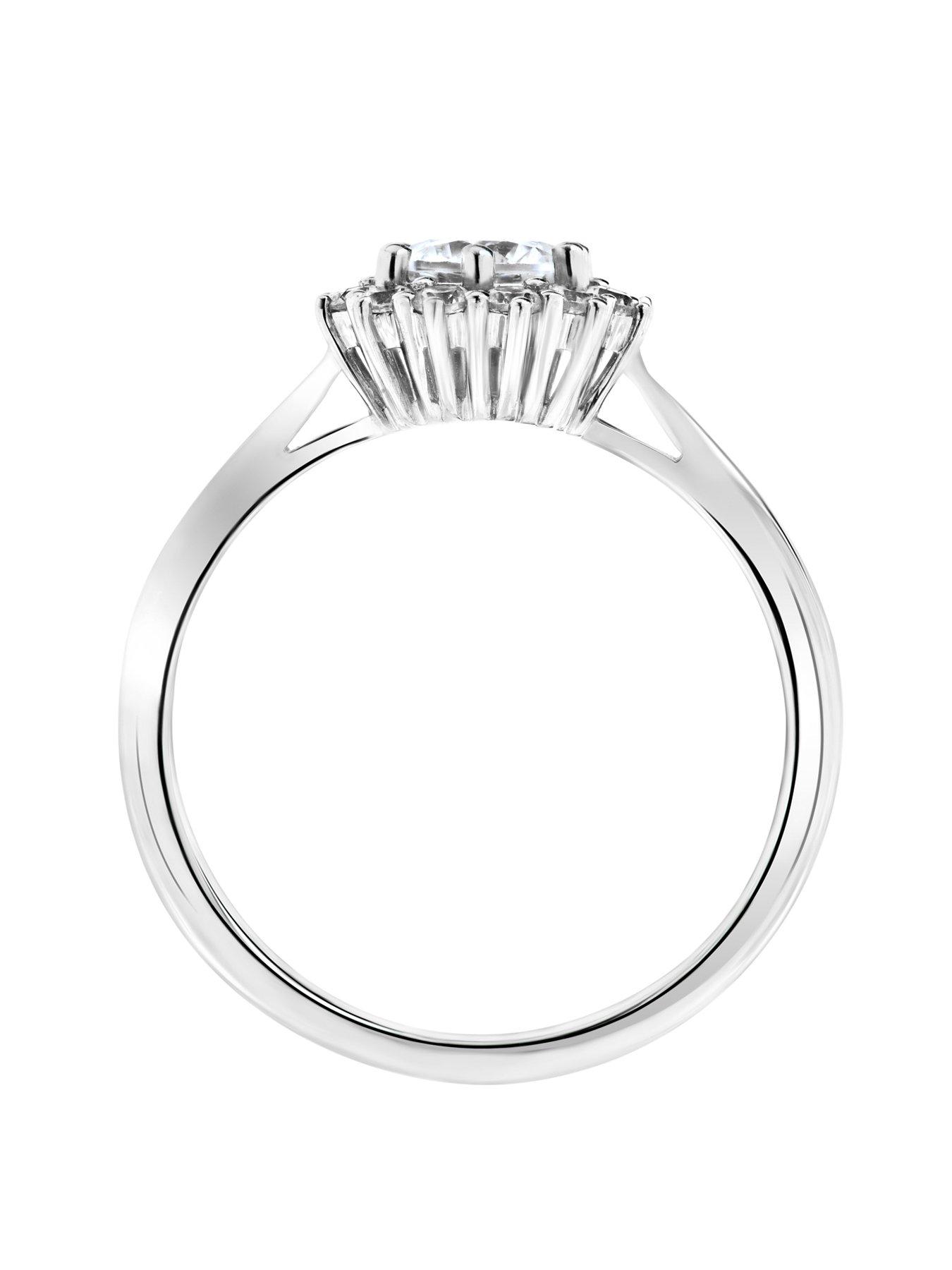  image of created-brilliance-lillian-created-brilliance-9ct-white-gold-075ct-lab-grown-diamond-cluster-ring