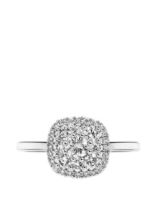 stillFront image of created-brilliance-helen-created-brilliance-9ct-white-gold-050ct-lab-grown-diamond-cluster-ring